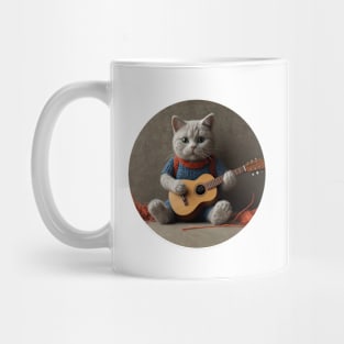 Cute bear cat guitar Mug